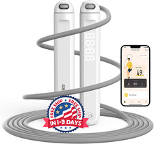 Cuerda para saltar con contador y app para fitness y ejercicio en casa