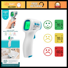 Non-Contact Infrared Forehead Thermometer - Fast Accurate Readings, Fever Alert,