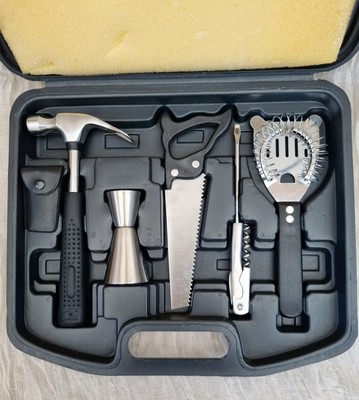 Das ultimative Barkeeper Cocktail Set Bar Werkzeug Edelstahl in Box Geschenkidee