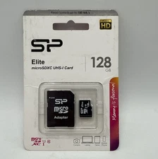 Silicon Power Elite microSDXC 128GB CL10 UHS-1 100MB/sec Colorful Memory Card