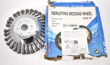 8" Derusting Weeding Wheel Twisted Wire Cup Brush Surface Treatment Replacement