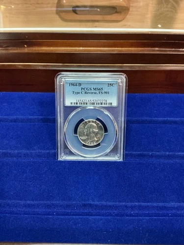 1964 D Washington Quarter PCGS MS65 Type C Reverse FS-901 **Free Shipping**