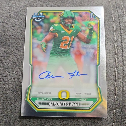Aaron Flowers – 2026 Bowman Football · Chrome Prospect Autographs #BCPA-AF Aaron Flowers