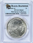 2001-D $1 Black Diamond PCGS PR69DCAM McClaren Collection Silver Buffalo Coin