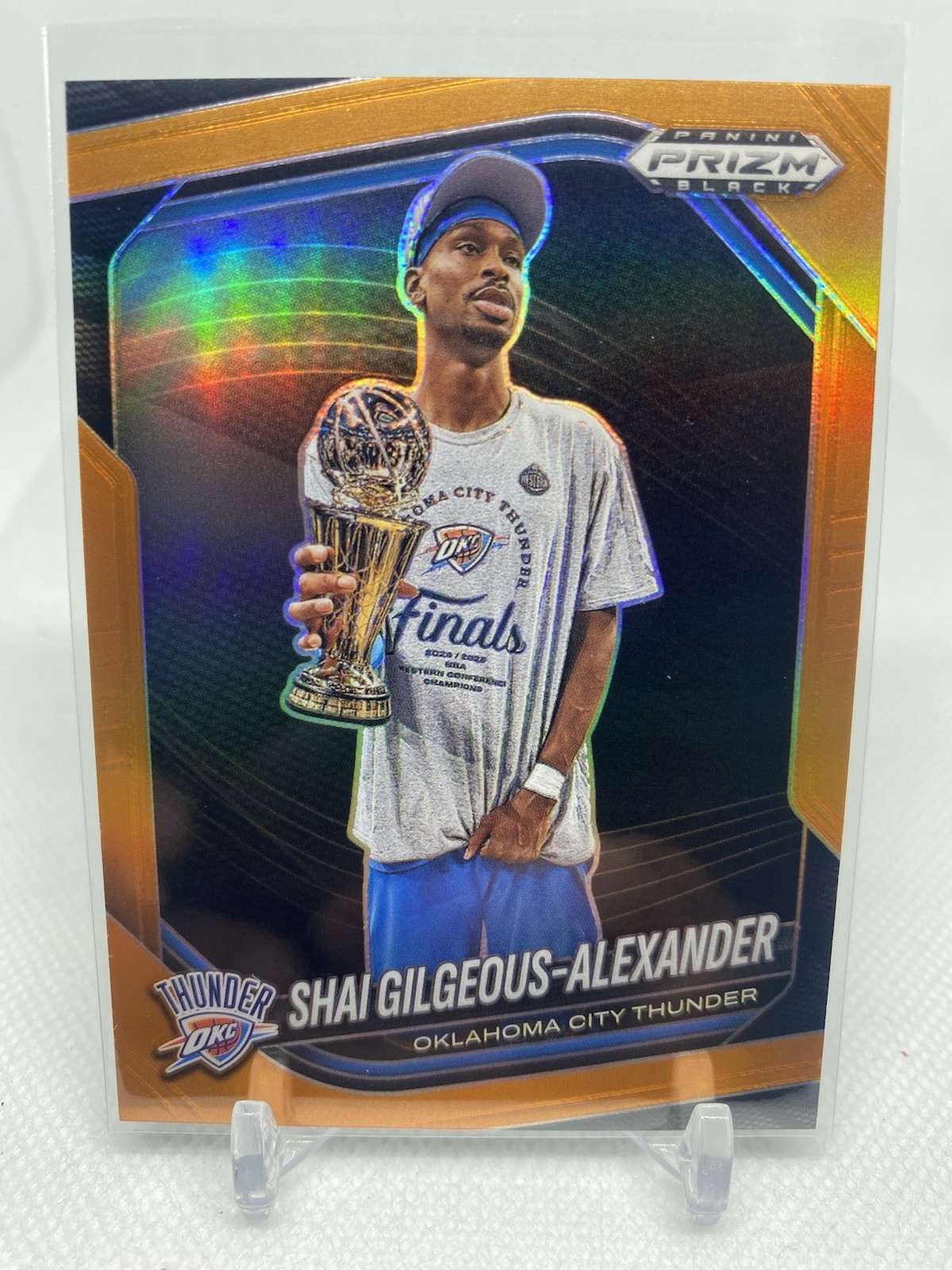 2024-25 Panini Prizm Black Shai Gilgeous-Alexander Orange Prizm /49 #164 Thunder