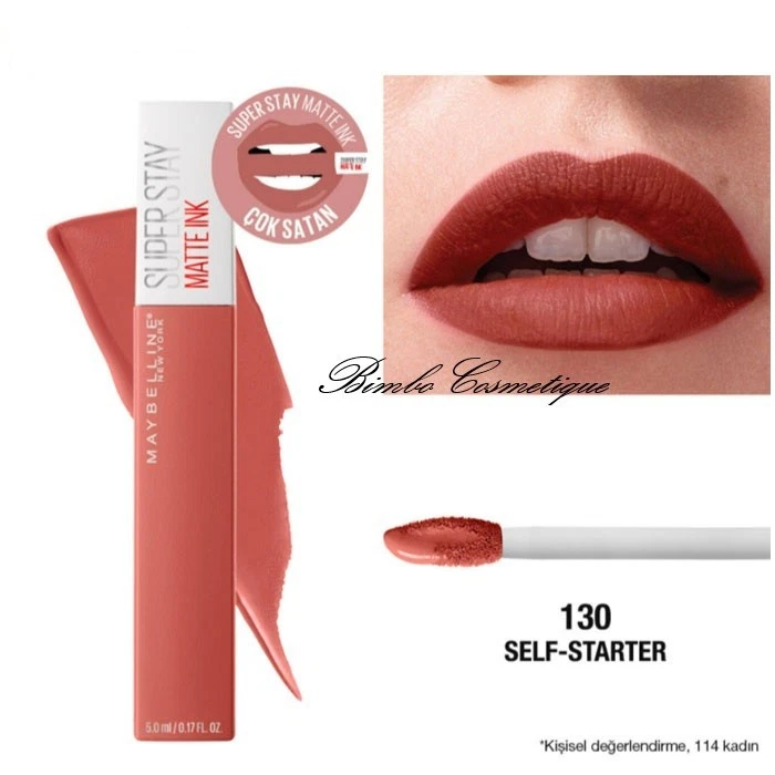 GEMEY MAYBELLINE SUPERSTAY MATTE INK ROUGE A LEVRES TENUE 16H 130 SELF STARTER - Photo 1/1