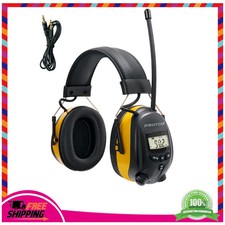 Digital AM/FM Radio Hearing Protection Earmuffs, 25 dB NRR
