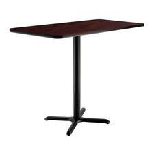 Bar Height Breakroom Table Mahogany 48"L x 30"W x 42"H