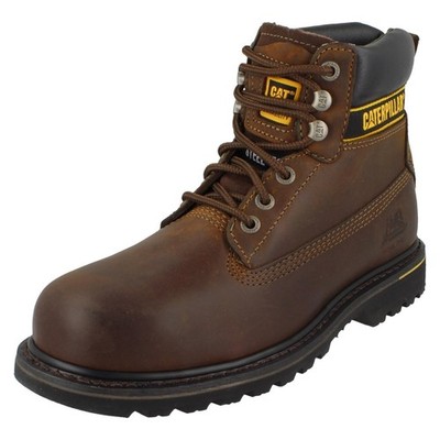 Herren Caterpillar Stahlkappe 15.2cm Breit Leder Schnürstiefel: Holton P708025