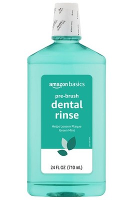 Amazon Basics Pre-Brush Dental Rinse, Green Mint Flavor, 24 Ounce (Pack of 1) 