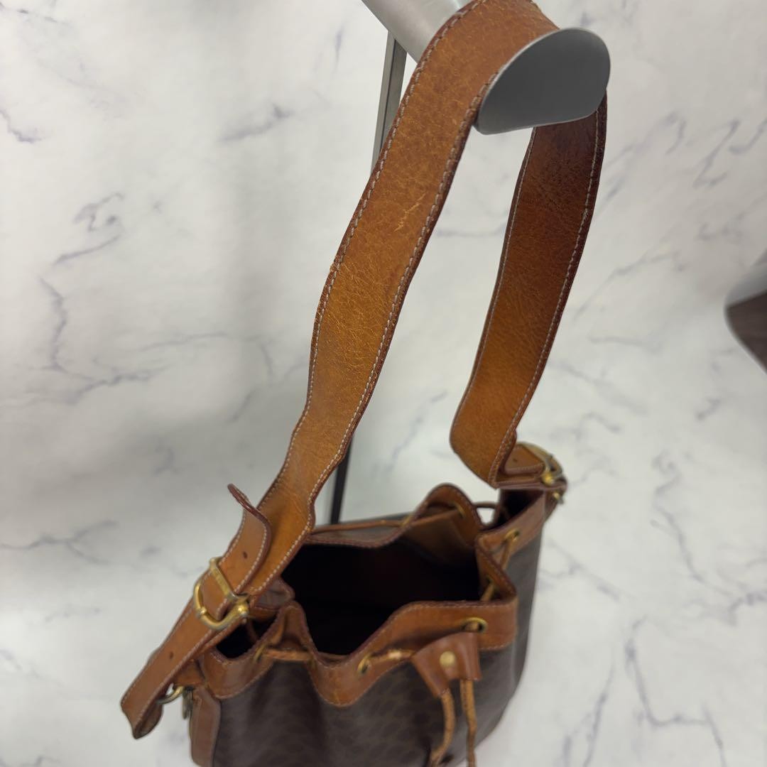 Celine Macadam Pattern Leather PVC Drawstring Sho… - image 7