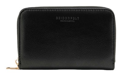 SEIDENFELT MANUFAKTUR Ebba Wallet Geldbörse Glossy Black schwarz Neu