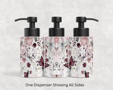 Maroon Butterfly Soap Dispenser: Stainless Steel, 18 Oz Bottle