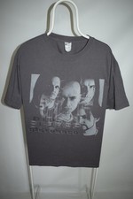 Y2K Vintage Disturbed Band 2002 T-Shirt Faces Graphic Gray Gildan Mens Sz L