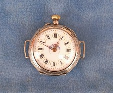 ANTICO OROLOGIO DA TASCA  / POLSO IN ARGENTO MASSICCIO E ORO FINE 800