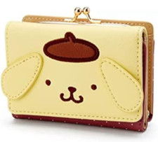 Sanrio Character Pom Pom Prin Wallet Leather Clasp Tri-fold Wallet