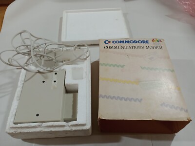 Commodore 64 / 128 Kommunikationsmodem Boxed Vintage Computing UNGETESTET Fc22