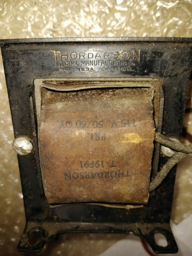 1950's THORDARDSON FILAMENT Transformer Pri.115V 50/60cy,Sec 5.25VCT 4A 2,000V - Picture 9 of 11