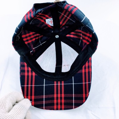 Love Your Melon Baseball Cap Blue Womens Plaid Leather Logo  display picture 1