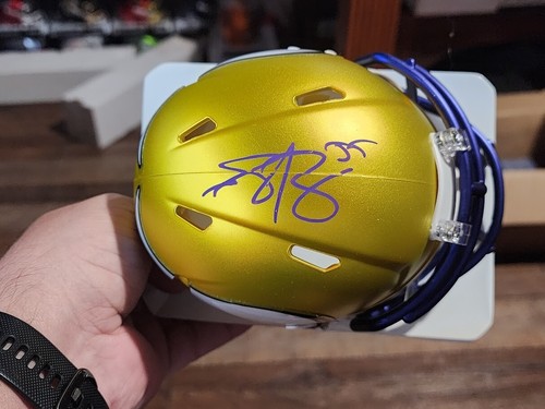 Anthony Barr handsignierter Minnesota Vikings alternativer BLAZE Minihelm Auto Coa - Bild 9 von 9