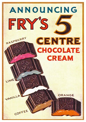 Reproduktion Vintage Fry's ''5 Center'' Poster, Größe: A2