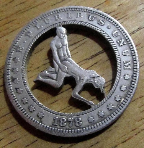 1878-CC Sexy Couple Hobo Nickel Dollar Coin Amazing Art Hollow Cut Metal Craft - Picture 8 of 13