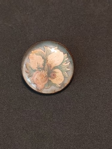 Vintage Schal Ring ~ Floral ~ 1 3/4" Durchmesser - Bild 1 von 5