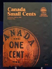 Whitman Canada Small Cent #1 1920-1988 Coin Folder, Album Book #2479