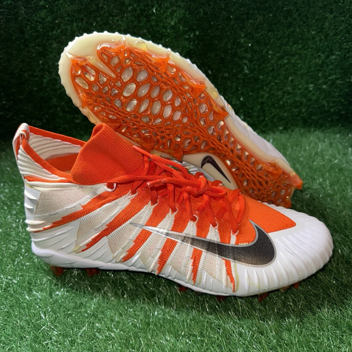 Size 10 Nike Alpha Menace Elite TD Football Cleats White Orange AJ6547-801 Amazon.com | Nike Men main image 2