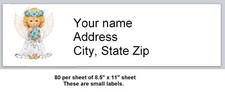 80 SMALL Return Address Labels Angel (A 7)