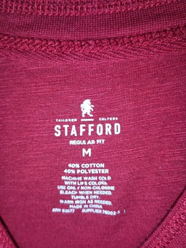 Stafford Mans Thermal Long Sleeve T-shirt Size Medium - Picture 2 of 3