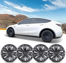 NEW 19" 4PCS Replacement Hubcap Wheel Cover Fits For 2020-2024 Tesla Model Y