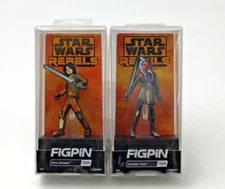 FiGPiN SW Rebels Ezra Bridger #1329 Ahsoka Tano #1328 Set of 2 Collectible Pins