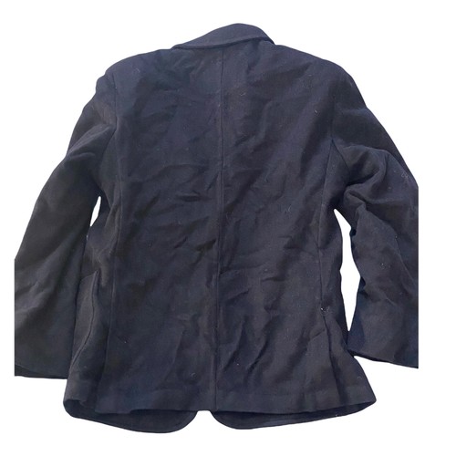 DEL LAGO LUXURY DESIGNER NAVY BLUE WOOL CASHMERE BLAZER SPORT JACKET COAT SZ 11 - Picture 3 of 5