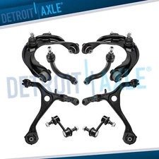 Front Upper Lower Control Arms Tie Rods Sway Bars for 2004 2005 2006 Acura TL