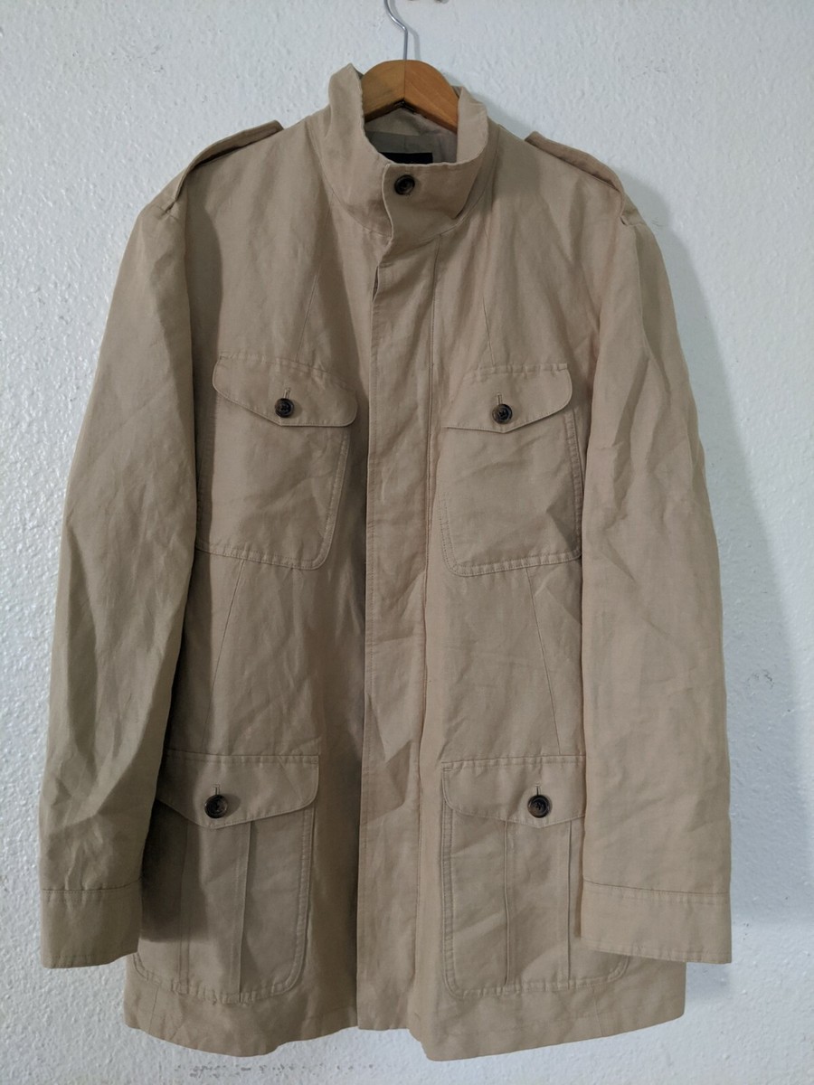 Brooks Brothers Safari Shooting Norfolk Field Khaki LINEN
