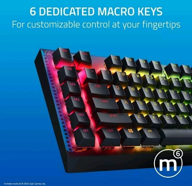 Razer Blackwidow V4 X Mechanical Gaming fortnite Edition Keyboard Us - Razer Yel - Image 4 of 4