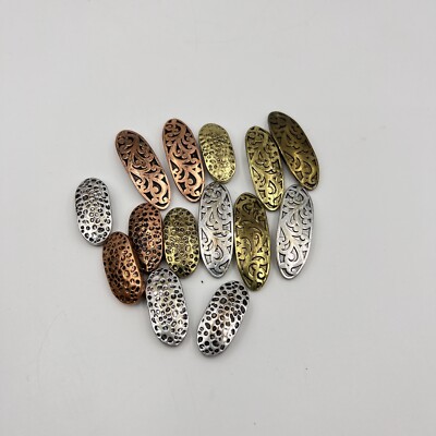 Interlocking Filigree Slider Mixed Lot Slider Spacer Filigree Beads Metallic Colors 14 Pieces 1in-1 ...