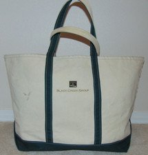 L.L. BEAN BOAT AND TOTE XL NATURAL/GREEN TRIM MADE IN USA