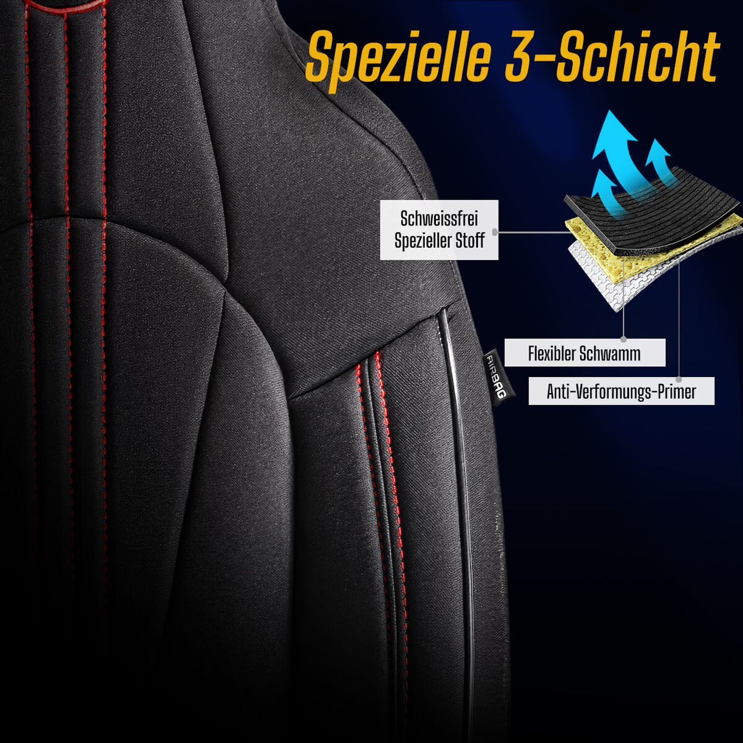 EINESIN Autostoelhoezen, universele overtrekhoezen van frotté voor voorstoelen, stoel bescherming, werkplaats beschermer, zwart