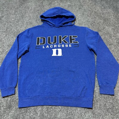 Duke Blue Devils Hoodie Mens Small Blue Pullover Sweatshirt Lacrosse