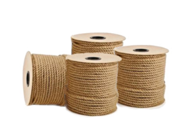 100m Reel of 6mm Natural Jute Rope Strand Braided Twisted Cord Twine DIY  Craft