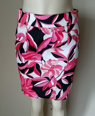 Low Price Forever 21 Womens Pink Floral Stretch Cotton Mini Pencil Skirt L