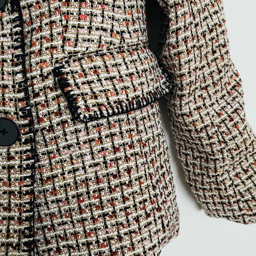Autres Filles Multi-Color Tweed Double Breasted Blazer Size Small - Picture 5 of 10
