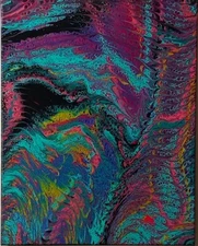 ORIGINAL ABSTRACT ACRYLIC Fluid Art  16X 20 in Canvas