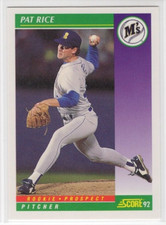 Pat Rice 1992 Score Baseball Base Rookie Prospect #423 Seattle Mariners