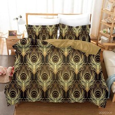 3D Peacock Feathers Pattern Quilt Cover Set Duvet Cover Bedding Pillowcases