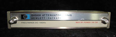 HP 8494H Programmable Step Attenuator, DC to 18GHz, 0 to 11dB, 1dB steps Opt 002