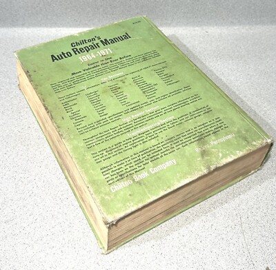 Chilton's Auto Repair Manual 1964-1971 Copyright (Distressed) | eBay
