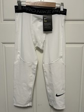 NEW Nike Pro Boys Training Tight Fit COLLANT Tights Size L Large WHITE NWT - B17